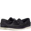 Oxford & Evergreen Sebago Portland Crazy Horse Leather Boat Shoes, Blue Navy