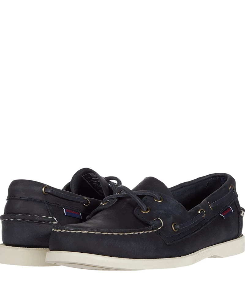 Oxford & Evergreen Sebago Portland Crazy Horse Leather Boat Shoes, Blue Navy 3 Oxford & Evergreen Sebago Portland Crazy Horse Leather Boat Shoes, Blue Navy