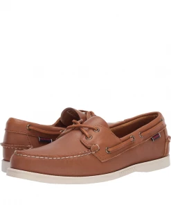 Oxford & Evergreen Sebago Dockside Portland Leather Boat Shoes, Tan