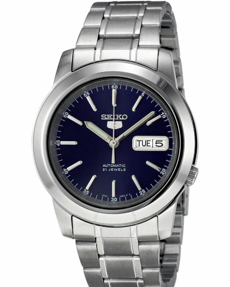 Oxford & Evergreen Evening Watches Seiko 5 SNKE51 Automatic Watch, Blue Dial (39mm) 3 Oxford & Evergreen Evening Watches Seiko 5 SNKE51 Automatic Watch, Blue Dial (39mm)