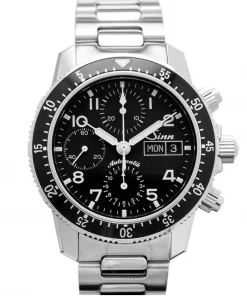 Oxford & Evergreen Sinn Pilot Chronograph 103 St Sa Automatic Watch, Black Dial (41mm)