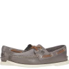 Oxford & Evergreen Sperry Authentic Original 2-Eye Whisper Boat Shoes, Grey 2 Oxford & Evergreen Sperry Authentic Original 2-Eye Whisper Boat Shoes, Grey