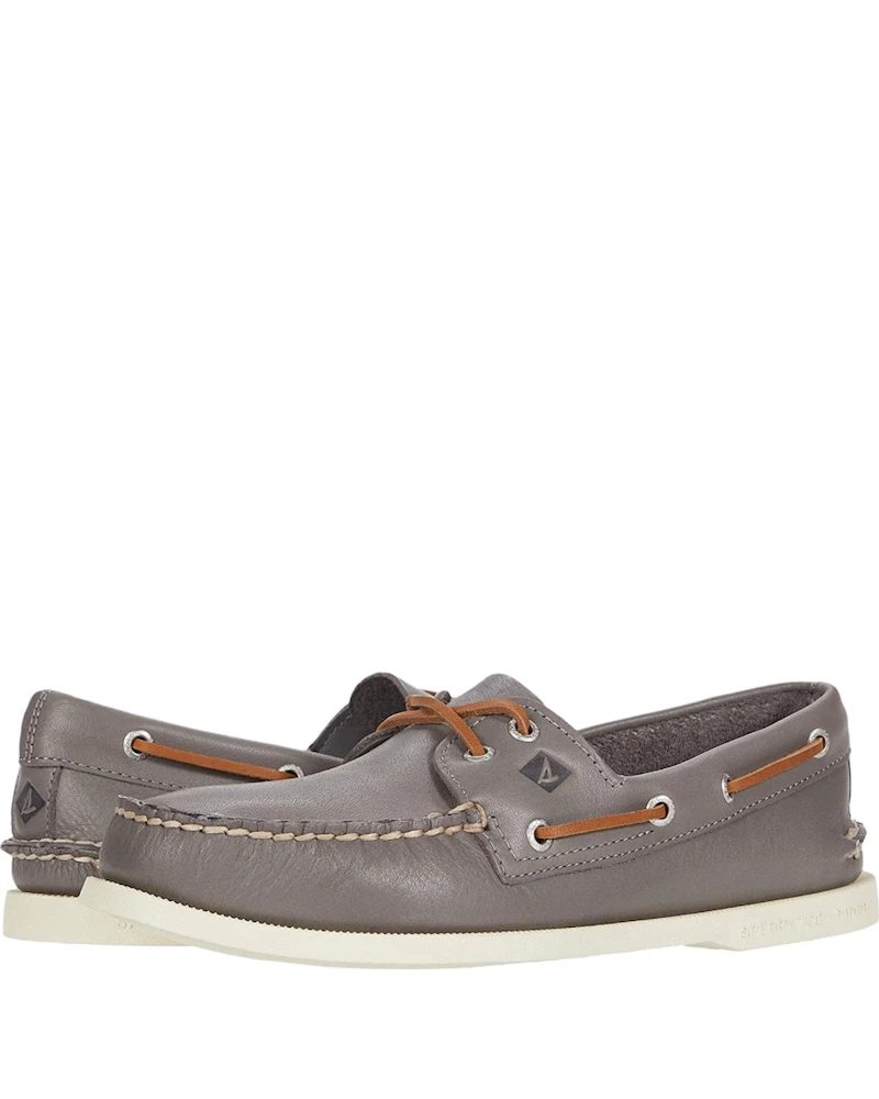 Oxford & Evergreen Sperry Authentic Original 2-Eye Whisper Boat Shoes, Grey 3 Oxford & Evergreen Sperry Authentic Original 2-Eye Whisper Boat Shoes, Grey