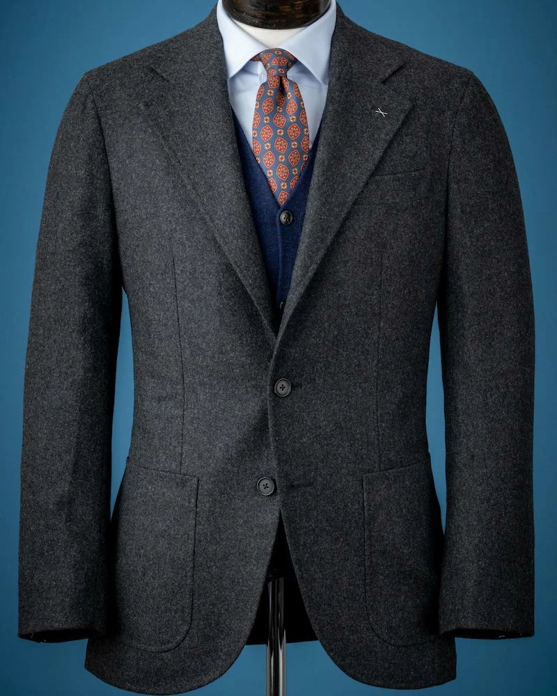 Oxford & Evergreen Clothing Spier & Mackay Neapolitan Cut Suit, Charcoal Flannel 3 Oxford & Evergreen Clothing Spier & Mackay Neapolitan Cut Suit, Charcoal Flannel