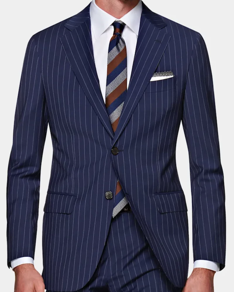 Oxford & Evergreen Suitsupply Napoli Suit, Fair Wear & Carbon Neutral, Navy Pinstripe 3 Oxford & Evergreen Suitsupply Napoli Suit, Fair Wear & Carbon Neutral, Navy Pinstripe