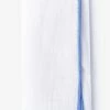 Oxford & Evergreen Accessories Ties.com White Linen Pocket Square With Periwinkle (Light Blue) Rolled Edges 1 Oxford & Evergreen Accessories Ties.com White Linen Pocket Square With Periwinkle (Light Blue) Rolled Edges