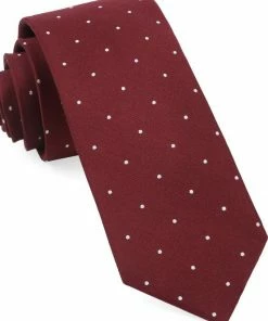 Oxford & Evergreen Accessories The Tie Bar Dotted Report Tie, Red
