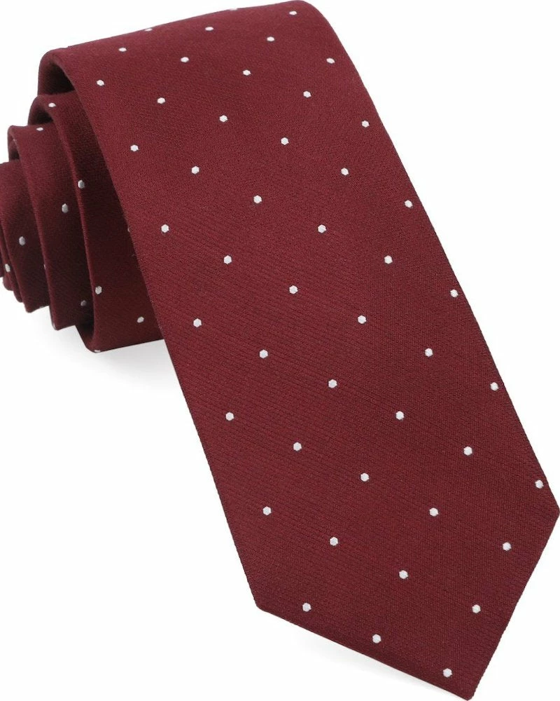 Oxford & Evergreen Accessories The Tie Bar Dotted Report Tie, Red 3 Oxford & Evergreen Accessories The Tie Bar Dotted Report Tie, Red