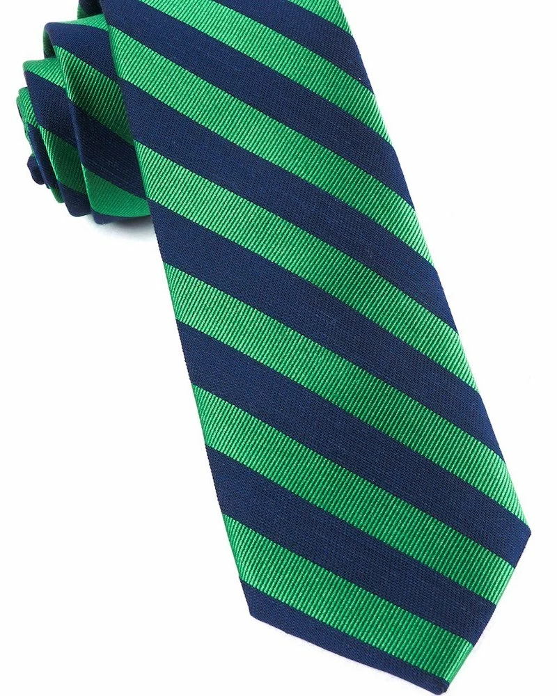 Oxford & Evergreen Accessories The Tie Bar Lumber Stripe Tie, Kelly Green 3 Oxford & Evergreen Accessories The Tie Bar Lumber Stripe Tie, Kelly Green