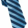 Oxford & Evergreen Accessories The Tie Bar Lumber Stripe Tie, Light Blue & Navy Blue 1 Oxford & Evergreen Accessories The Tie Bar Lumber Stripe Tie, Light Blue & Navy Blue