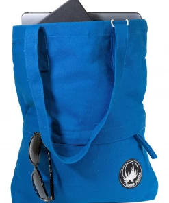Oxford & Evergreen Bags & Baggage Terra Thread Organic Cotton Large Tote Bag (Jorden Tote), Tidal Blue (2 Colors)