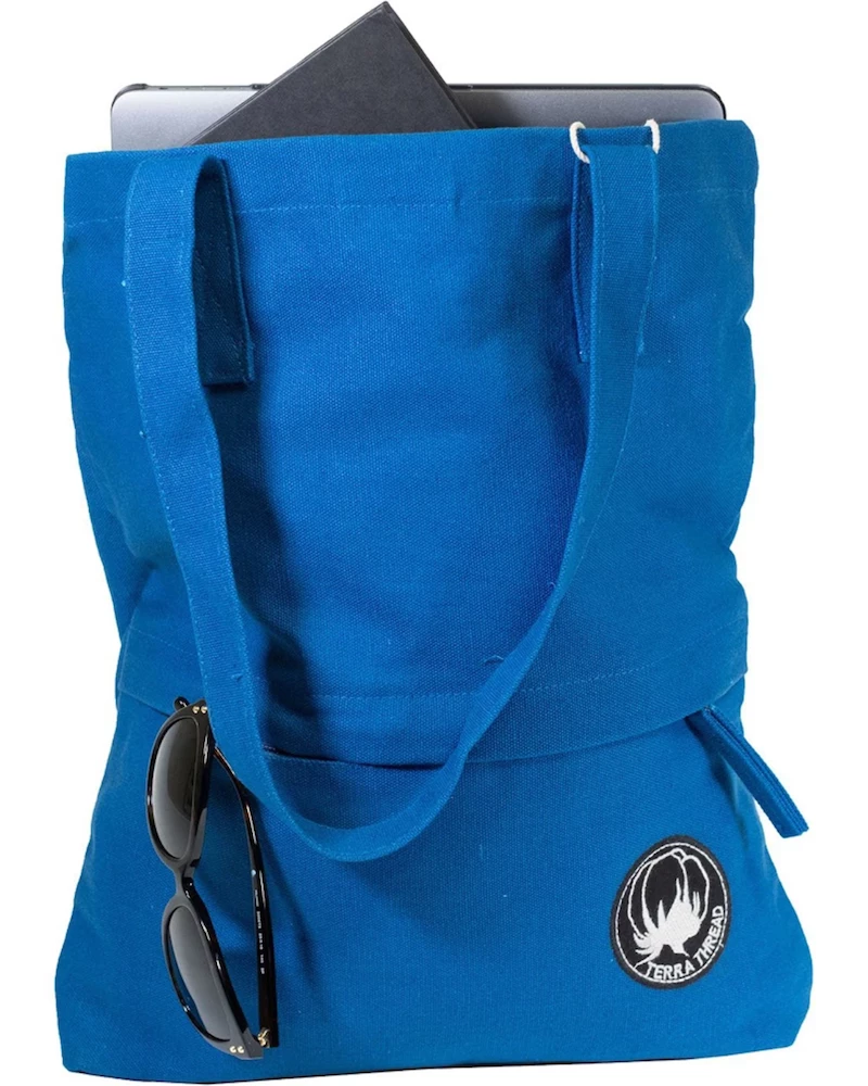Oxford & Evergreen Bags & Baggage Terra Thread Organic Cotton Large Tote Bag (Jorden Tote), Tidal Blue (2 Colors) 3 Oxford & Evergreen Bags & Baggage Terra Thread Organic Cotton Large Tote Bag (Jorden Tote), Tidal Blue (2 Colors)