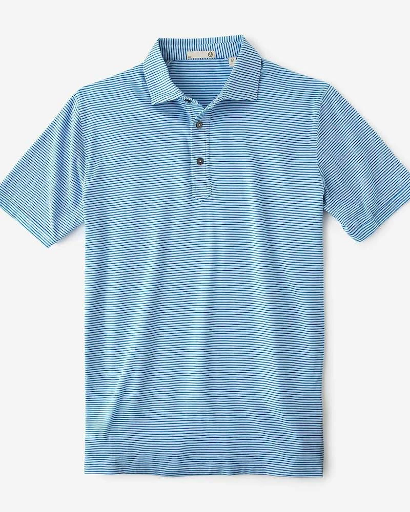 Oxford & Evergreen Tasc Performance Organic & Eco Everywear Polo, Olympic Blue Channel Stripe (4 Colors) 3 Oxford & Evergreen Tasc Performance Organic & Eco Everywear Polo, Olympic Blue Channel Stripe (4 Colors)