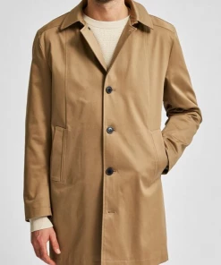 Oxford & Evergreen Clothing Thread Organic Cotton Classic Stretch Car Coat, Neutral (Tan)