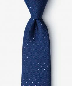 Oxford & Evergreen Ties.com Gough Mini Dots Tie, Navy Blue Accessories