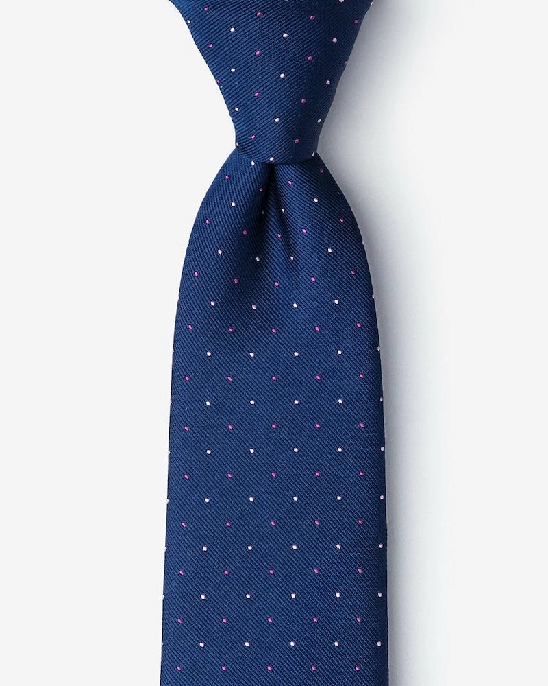 Oxford & Evergreen Ties.com Gough Mini Dots Tie, Navy Blue Accessories 3 Oxford & Evergreen Ties.com Gough Mini Dots Tie, Navy Blue Accessories