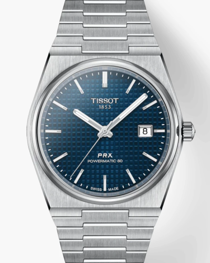 Oxford & Evergreen Evening Watches Tissot PRX Powermatic 80 Automatic Watch, Blue (40mm) (Also In Black) 3 Oxford & Evergreen Evening Watches Tissot PRX Powermatic 80 Automatic Watch, Blue (40mm) (Also In Black)