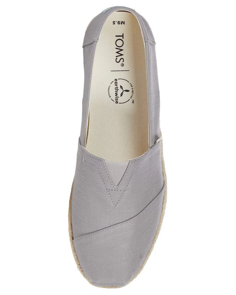 Oxford & Evergreen Shoes TOMS Alpargata Organic Cotton & Rope Espadrilles, Drizzle Grey Woven 3 Oxford & Evergreen Shoes TOMS Alpargata Organic Cotton & Rope Espadrilles, Drizzle Grey Woven