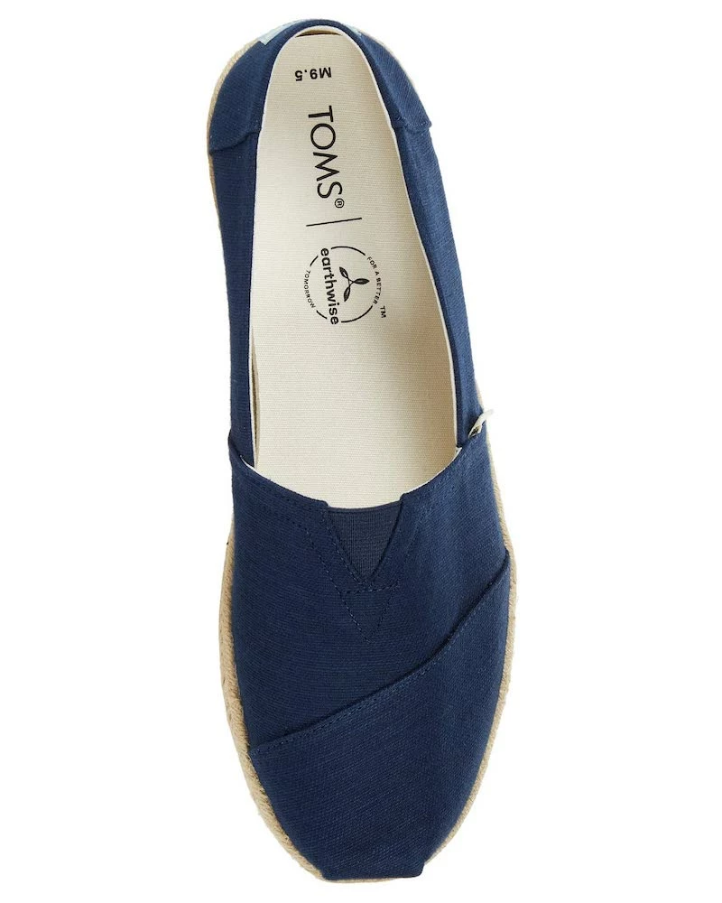 Oxford & Evergreen Shoes TOMS Alpargata Organic Cotton & Rope Espadrilles, Navy Woven 3 Oxford & Evergreen Shoes TOMS Alpargata Organic Cotton & Rope Espadrilles, Navy Woven