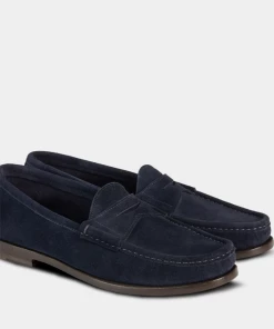 Oxford & Evergreen Shoes Velasca Ost Suede Loafers, Blue (5 Colors Available)