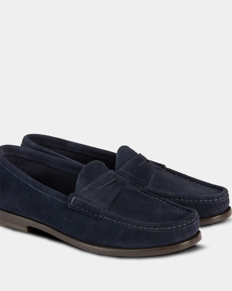 Oxford & Evergreen Shoes Velasca Ost Suede Loafers, Blue (5 Colors Available) 3 Oxford & Evergreen Shoes Velasca Ost Suede Loafers, Blue (5 Colors Available)