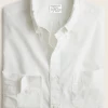 Oxford & Evergreen J. Crew Slim Stretch Secret Wash Organic Cotton Poplin Shirt, White 1 Oxford & Evergreen J. Crew Slim Stretch Secret Wash Organic Cotton Poplin Shirt, White