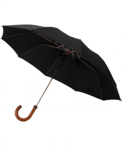 Oxford & Evergreen London Undercover 100% Recycled Polyester Telescopic Umbrella, Black