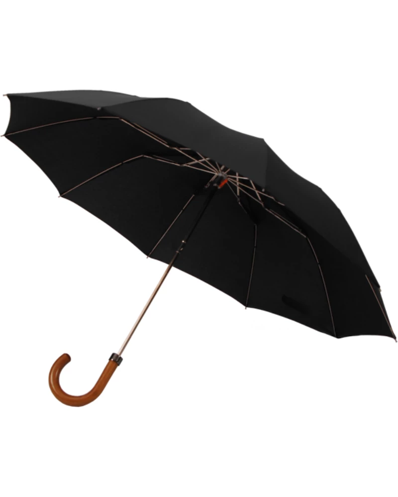 Oxford & Evergreen London Undercover 100% Recycled Polyester Telescopic Umbrella, Black 3 Oxford & Evergreen London Undercover 100% Recycled Polyester Telescopic Umbrella, Black
